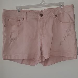 Pink No Boundaries Jean Shorts size 16